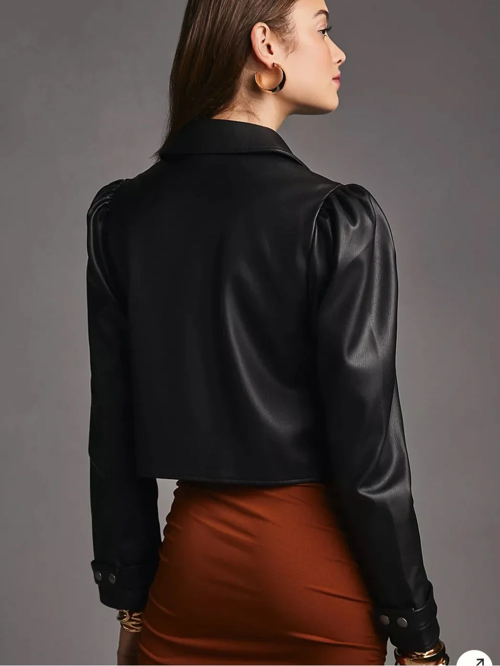Maeve Faux Leather Femme Moto Jacket - Picture 4 of 13